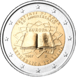 2 euros Italie 2007 - Trait de Rome